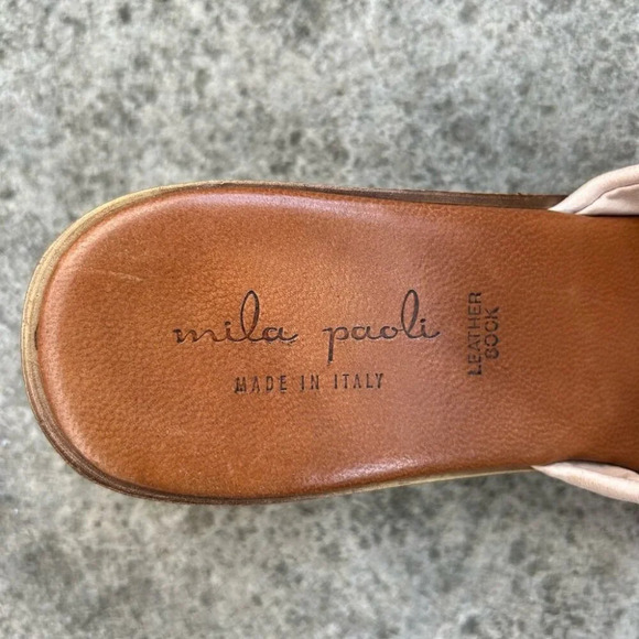 Mila Paoli pink twist platform sandals, size 9 - Picture 10 of 11